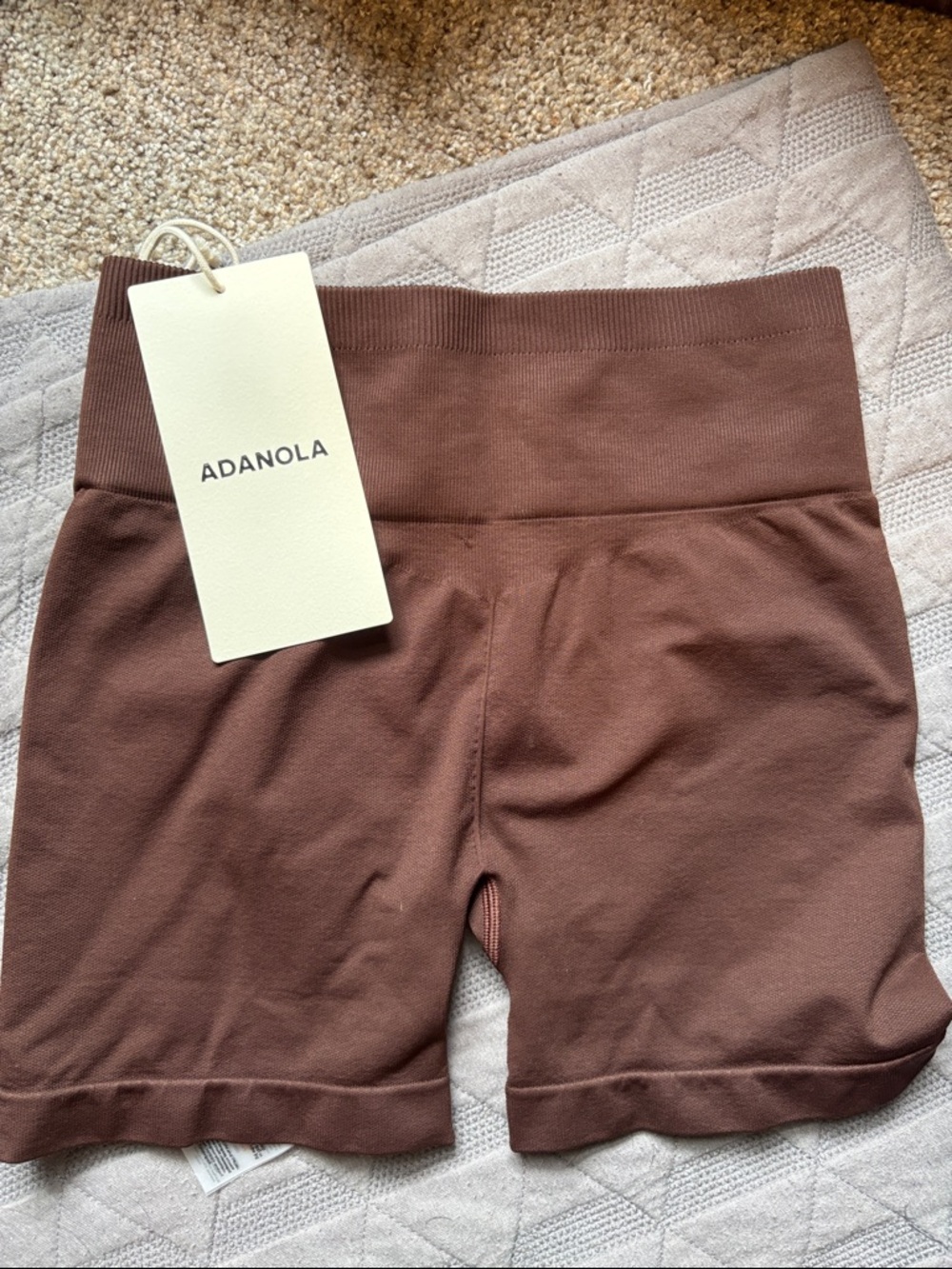 Adanola Seamless Crop Shorts - Chocolate Brown - Picture 2 of 5